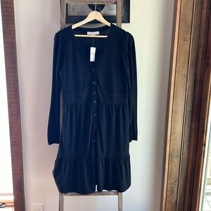 NWT Loft Black Long Sleeve Dress